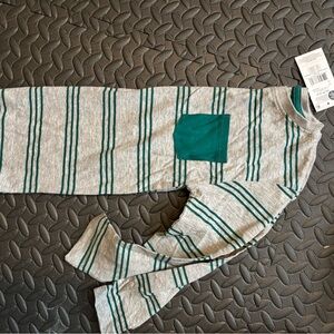 Striped Gray and Green Kids Pajamas